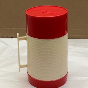 Red and Cream Aladdin Hy-Lo Thermos